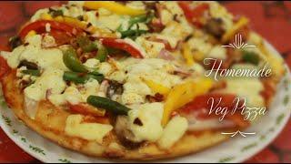 Home Made Cheese Crust Pan Fried Pizza | Delicious Italian Dish |Healthy Snack - By MITA"S RANNAGHOR