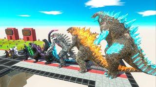 EVOLUTION of Dark Godzilla 2014 Ice Frostbite Size Comparison VS Biollante + King Kong + Team Green