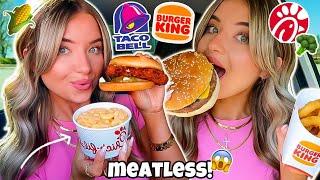 I Only Ate VEGETARIAN Fast Food for 24 HOURS Challenge!