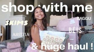 SHOP WITH ME (again lol) aritzia, skims, beis + HUGE HAUL