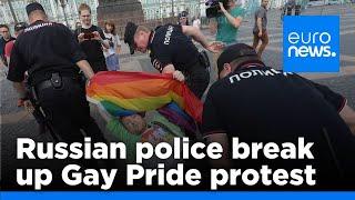 Russian police break up Gay Pride protest in St Petersburg | euronews 