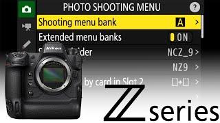 Z9 Shooting Menu Bank