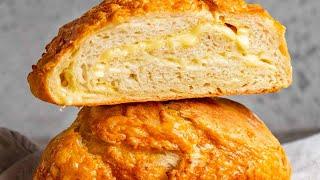 No Knead Cheese Bread