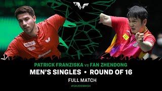 FULL MATCH | Patrick Franziska vs Fan Zhendong | MS R16 | #SaudiSmash 2024