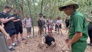 Would you enter these underground tunnels? Cu Chi tunnels - Vietnam 