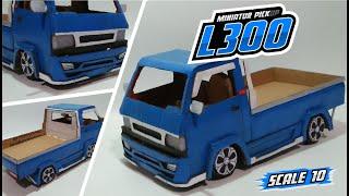 MEMBUAT MINIATUR PICK UP L300 MODIF SIMPLE DARI KARDUS BEKAS || HANDMADE