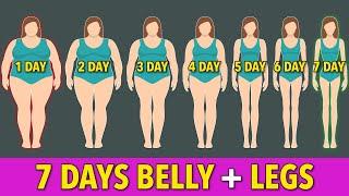 7-Day Intensive Workout: Cardio-Free Belly Fat and Leg Toning Exercises