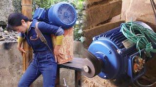 天才女孩给木材厂修发电机！还给我木头做桌子Genius girl repairs generator for lumber factory｜林果儿