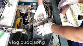 Vlog cuoc song | hướng dẫn thay dầu máy nén khí trục vít