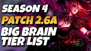 Wild Rift Patch 2.6a BIG BRAIN TIER LIST (CHAMPIONS + RUNES) | Season 4 Ranked Tier List