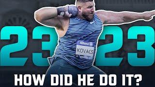 How Joe Kovacs Threw Over 23 Meters | Shot Put Analysis