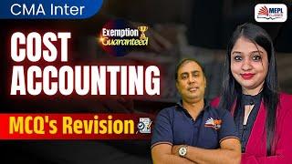 CMA Inter - Cost Accounting | MCQ's Revision| MEPL Classes