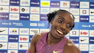 Brittany Brown After Winning Brussels Diamond League 200m, Reflects On 2024 Olympic Season