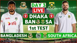 Bangladesh vs South Africa 1st Test Live Scores | BAN vs SA 1st Test Day 3 Live Scores & Commentary