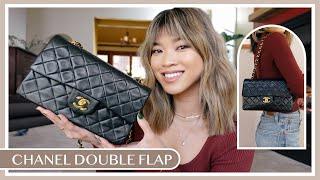 Unboxing my new Chanel Double Flap Bag   Vintage Chanel Classic Double Flap Small (try on)