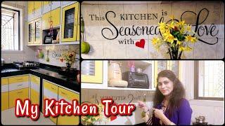 My kitchen tour in marathi kitchen organisation ideas/ माझं स्वयंपाकघर 