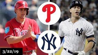 Philadelphia Phillies vs New York Yankees Highlights | March 22, 2019 | Spring Training
