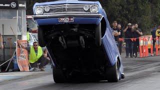 Holden HR wheel stand - 2021 Holden Drag Nationals