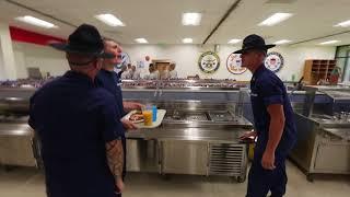 Clip: Mess hall at Coast Guard Training Center Cape May