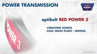 Optibelt Red Power 3 v-belts used on vibrating screens in a coal wash plant