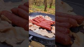 Охотничьи колбаски в лаваше на гриле. Бутовский лес. Октябрь 2024г #гриль #охотничьиколбаски #лаваш