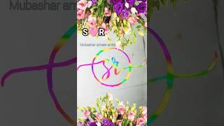 S🩷R letter calligraphy #shorts #nameart