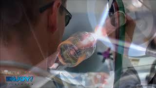 Glass Blowing an Enjoy Cup with the help of Nathan Maxwell