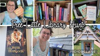 Hunting Down Free Little Libraries! Found the CUTEST one! Book Haul! Great book finds! 