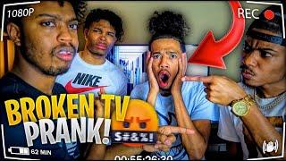 EPIC BROKEN TV PRANK ON CHRISMFNGILLY(MUST WATCH!!)