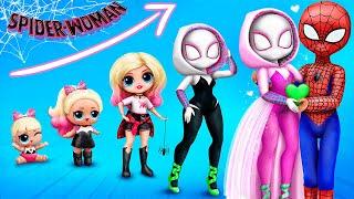 Gwen Stacy Growing Up in Spider-Verse! 31 Dolls Hacks