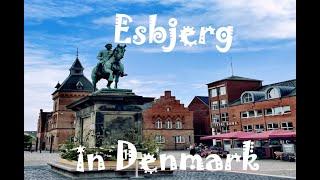 Walking tour ，Esbjerg，Beautiful seaport city in Denmark | Beautiful Nordic town | 4K 