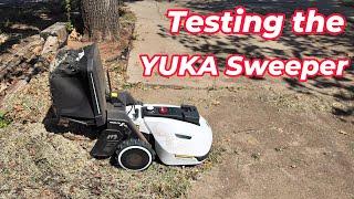 Testing the Mammotion YUKA sweeper attachment