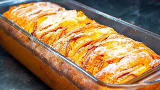¡Harás esta tarta de manzana todos los días! ¡Receta en 5 minutos! Tarta grande y delicioso! #176