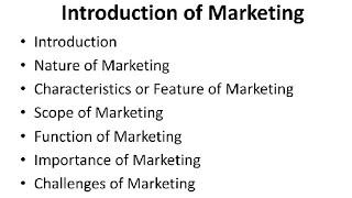 Introduction of Marketing Management || Marketing Management || MBA second semester