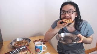 ASMR Mukbang Eating Celeste Frozen Pizza