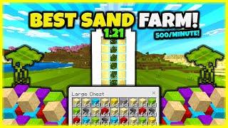 BEST SAND FARM EVER!! (GRAVITY BLOCK DUPER!) In Minecraft Bedrock 1.21