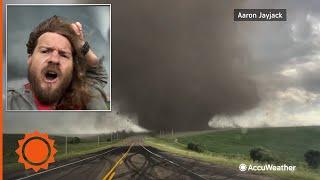 LIVE in front of a HUGE tornado in Alberta, Canada! | AccuWeather