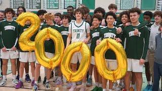 TRINITY vs MIDDLETOWN (2/11/25) OWEN SCHLAGER SCORES 2000TH POINT