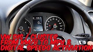 Changing VW Driver Info System (DIS/MFD) From KM/H to MPH & Digital Speedo