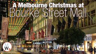 Melbourne CBD: Bourke Street Mall Christmas Walk‍️【4k】