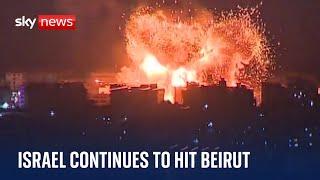 Israeli strikes on Beirut continue as IDF issues further evacuation orders | Middle East conflict