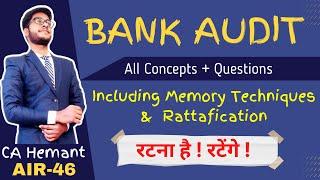 Bank Audit CA Final | Revision Cum Free Fastrack batch