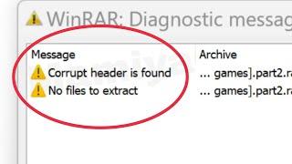 Pc | WinRAR Message Corrupt header is found Problem in Windows