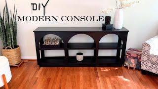 DIY Modern Console Table From Wood! (Step-by-Step) - Thrift Diving