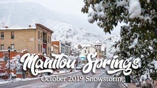 Manitou Springs Colorado October 2019 Snowstorm