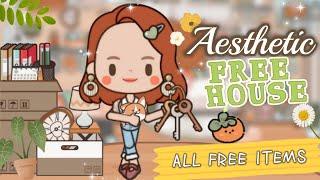 Miga World AESTHETIC FREE HOUSE DESIGN  | using ALL FREE ITEMS DECORATIONS| Miga town |tocaboca