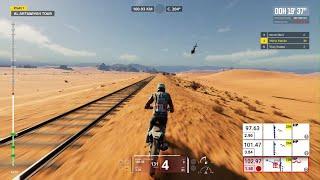Dakar Desert Rally riding rails with bike