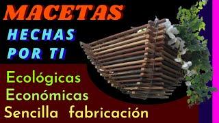 DIY MACETAS  MADERA | MACETAS ECOLOGICAS | MACETAS JARDIN COLGANTES | MACETAS  MATERAS ECONÓMICAS