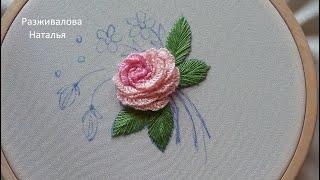 МК. Бразильская вышивка. Розовая нежность. Часть 1. Brazilian embroidery. Pink tenderness. Part 1.