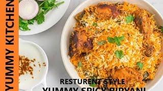 YUMMY AND SPICY, RESTAURANT STYLE,CHICKEN BIRYANI, RECIPE BY YUMMY KITCHEN